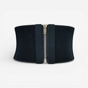 Ceinture pour femme large avec fermeture zippée en nylon