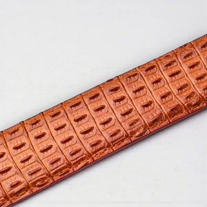 Ceinture crocodile homme en cuir avec boucle en relief