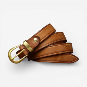 Ceinture en cuir lisse femme au look structurant