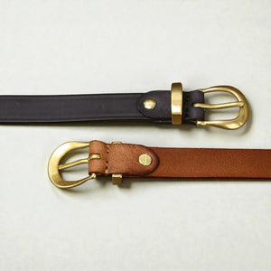 Ceinture en cuir lisse femme au look structurant