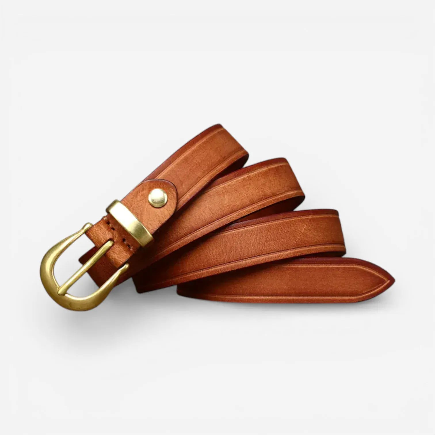 Ceinture en cuir lisse femme au look structurant