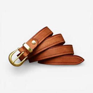 Ceinture en cuir lisse femme au look structurant