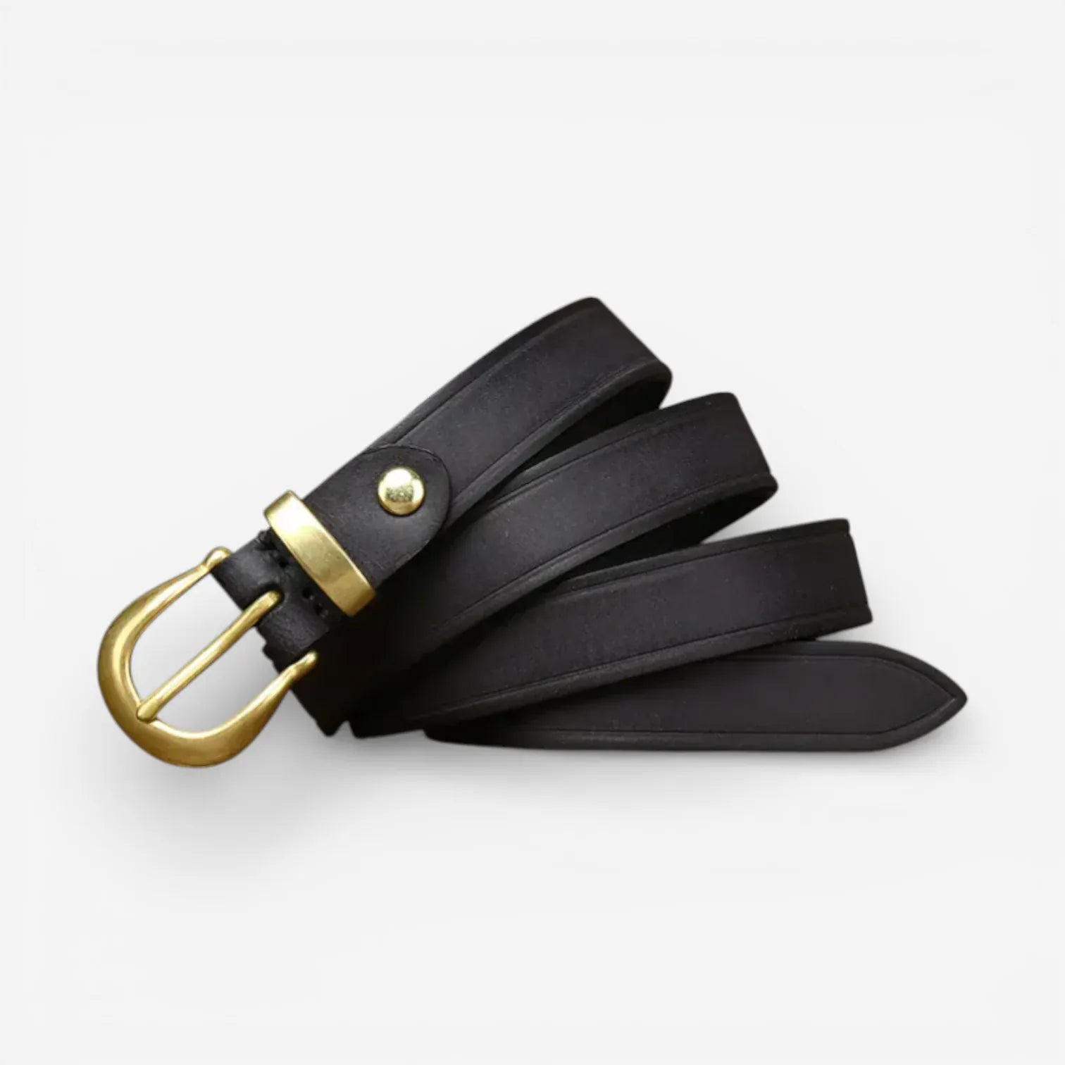 Ceinture en cuir lisse femme au look structurant