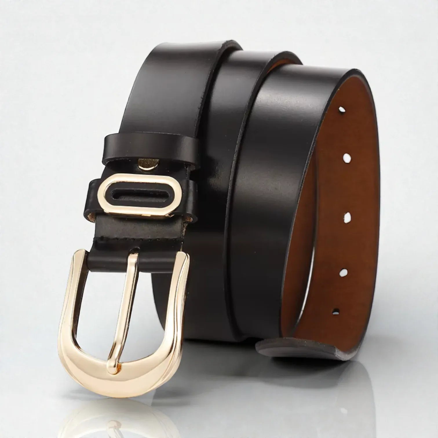 Ceinture pour femme en cuir au style sobre et contemporain