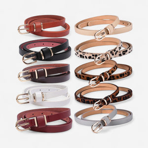 Ceinture fine en cuir femme pour robes et jupes
