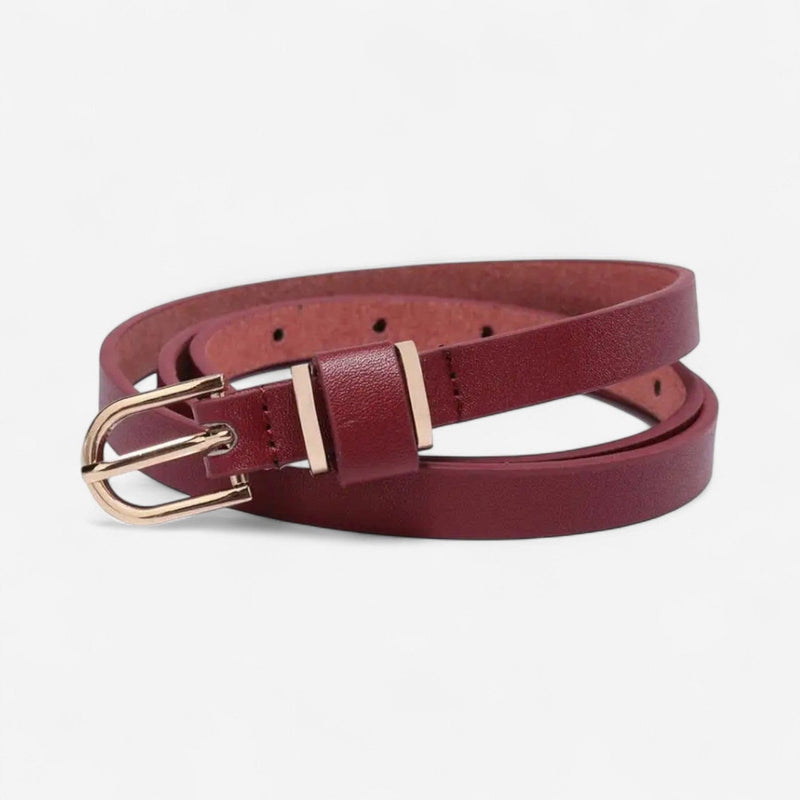 Ceinture fine en cuir femme pour robes et jupes