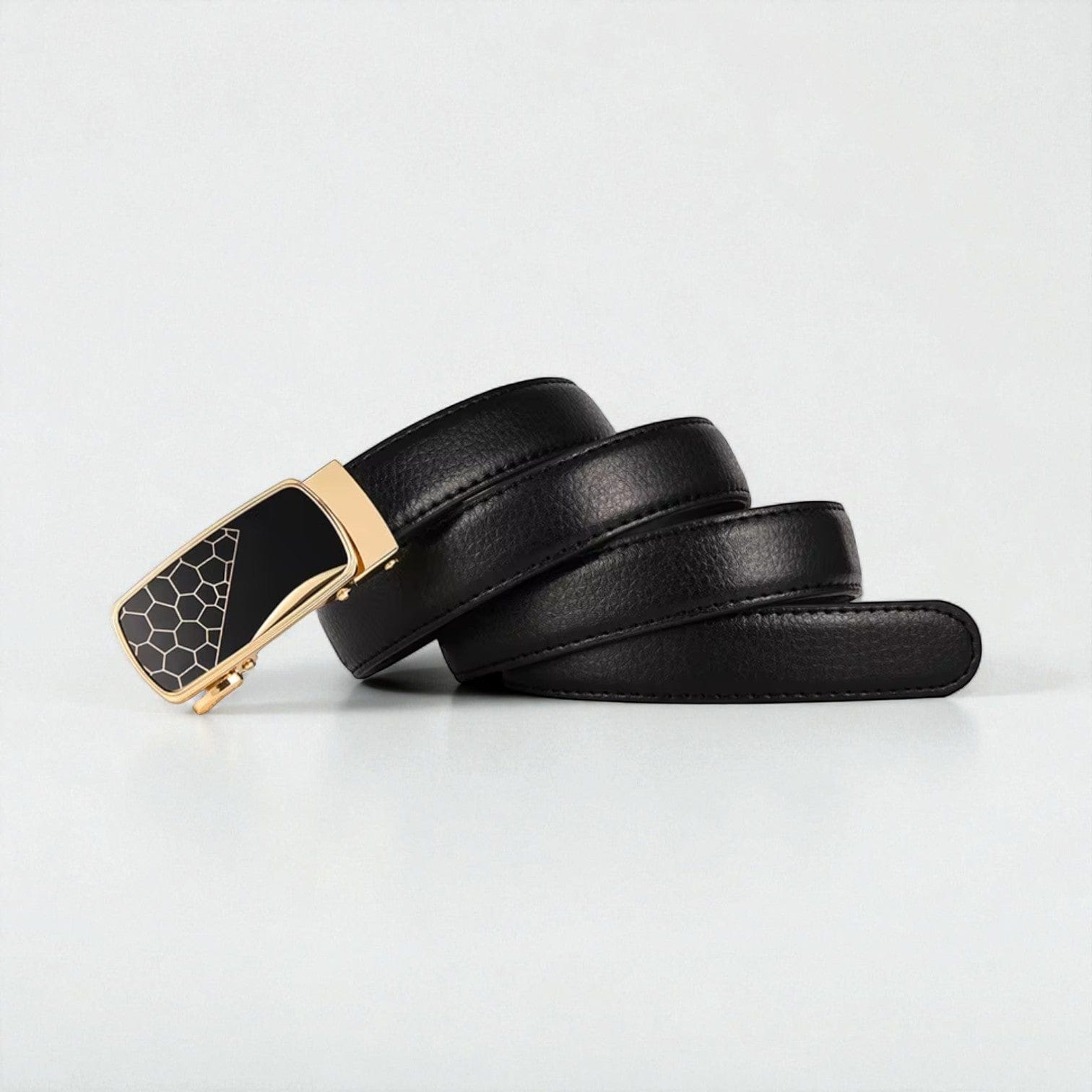 Ceinture pour femme en cuir automatique avec boucle gravée