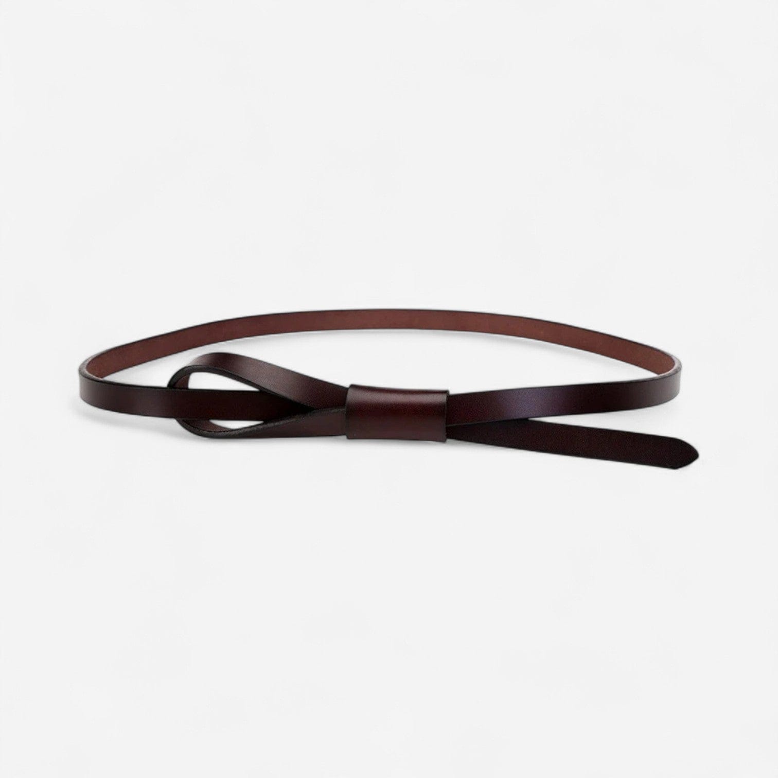 Ceinture fine en cuir femme à nouer pour robe, jupe ou chemise