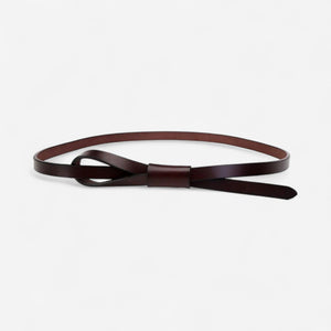 Ceinture fine en cuir femme à nouer pour robe, jupe ou chemise