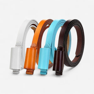 Ceinture fine en cuir femme à nouer pour robe, jupe ou chemise