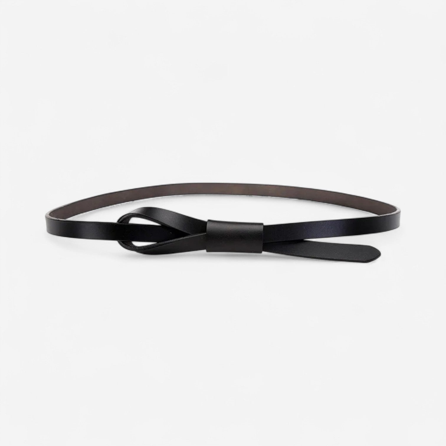 Ceinture fine en cuir femme à nouer pour robe, jupe ou chemise