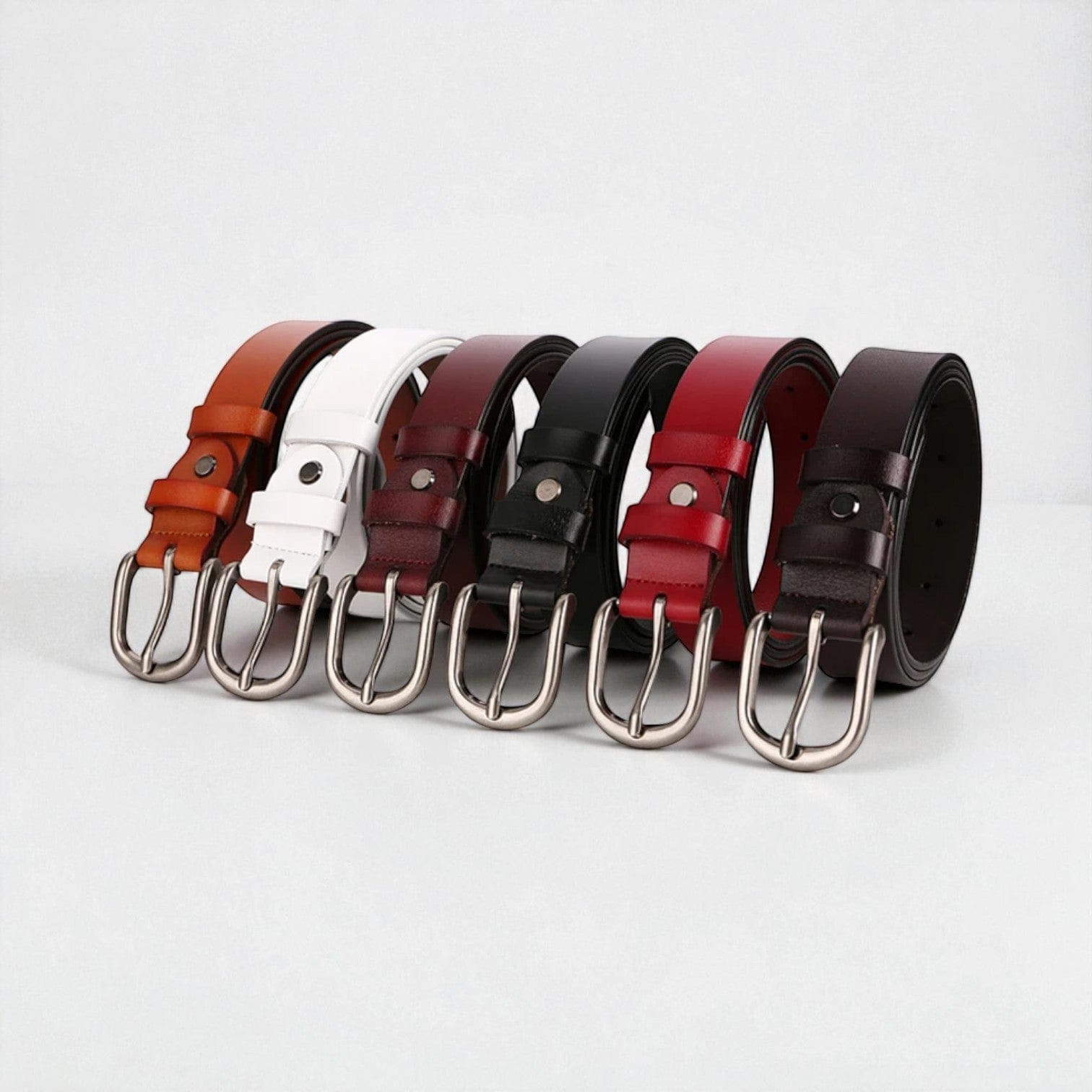 Ceinture pour femme en cuir style classique pour jean ou jupe