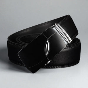 Ceinture automatique en cuir noir pour homme ajustement précis