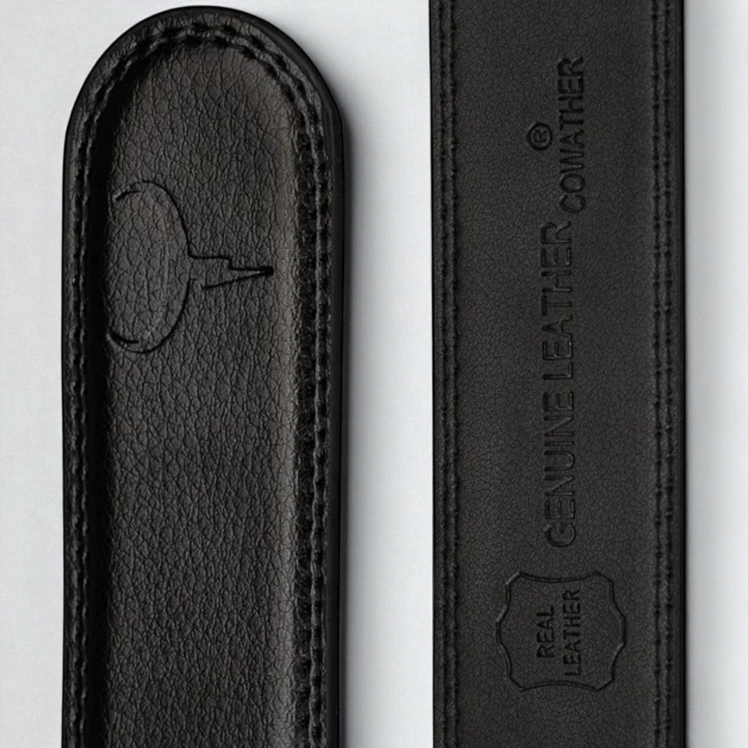 Ceinture automatique en cuir noir pour homme ajustement précis