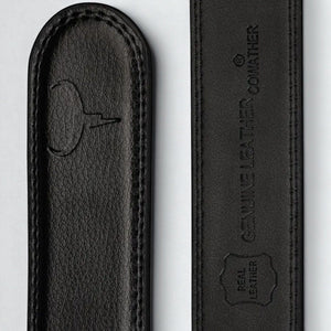 Ceinture automatique en cuir noir pour homme ajustement précis