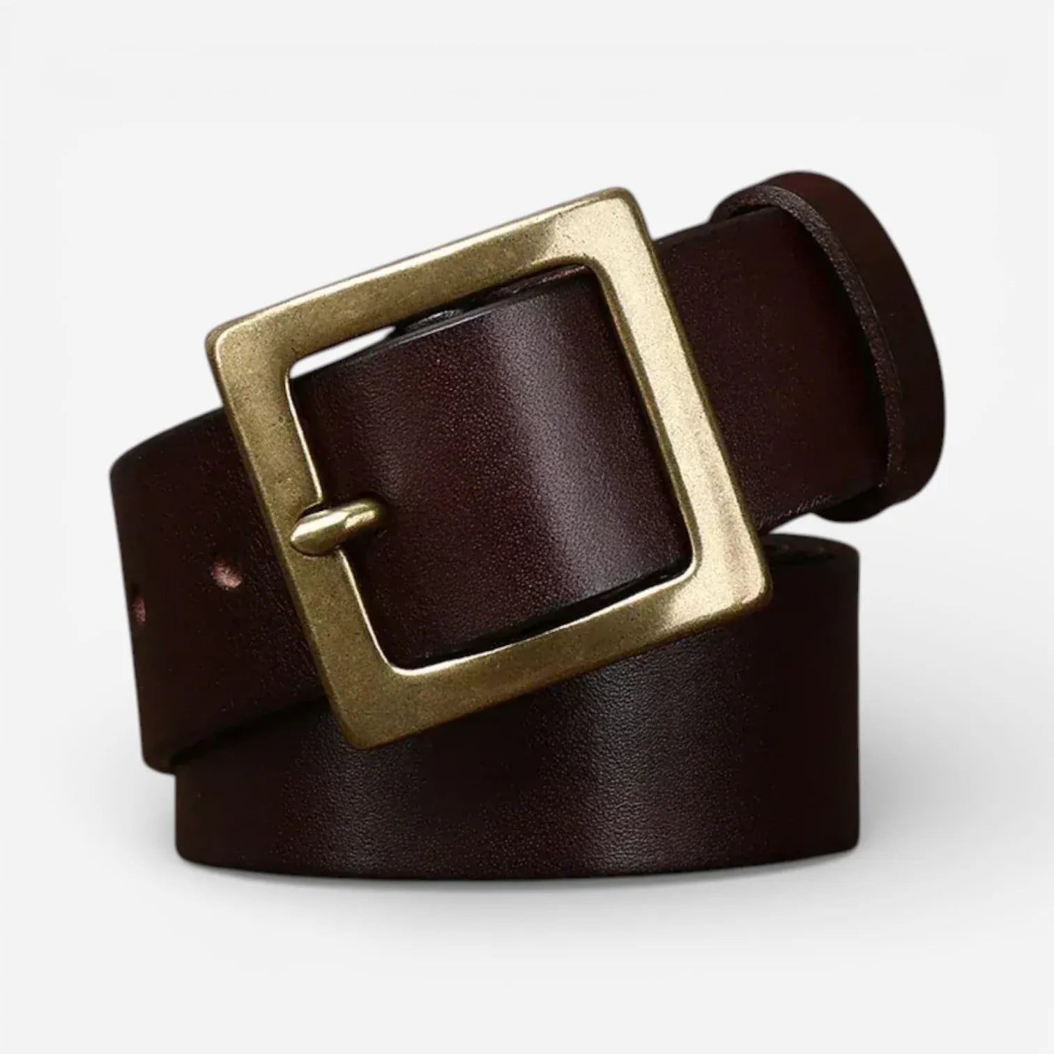 Ceinture en cuir lisse pour homme avec finition mate