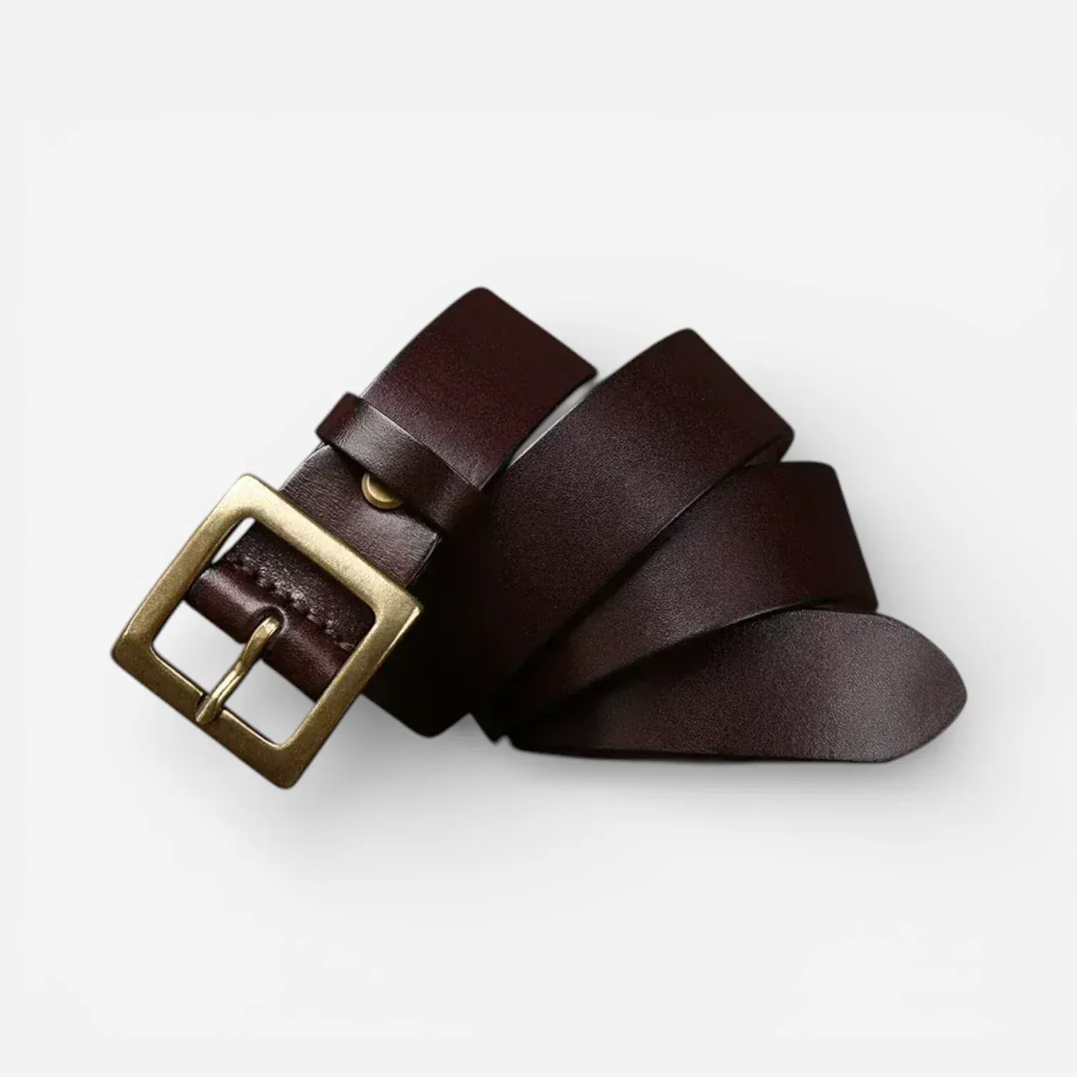 Ceinture en cuir lisse pour homme avec finition mate