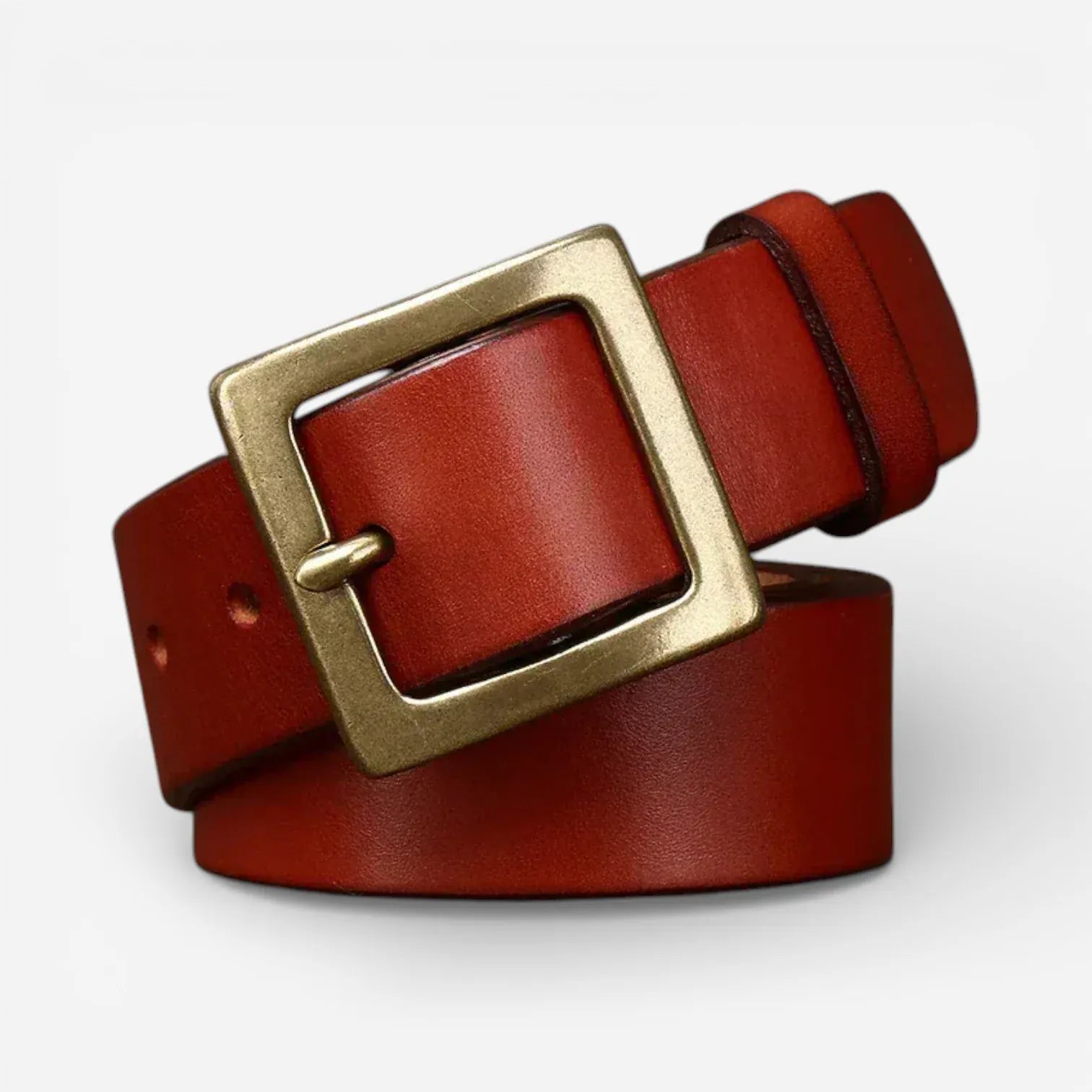 Ceinture en cuir lisse pour homme avec finition mate