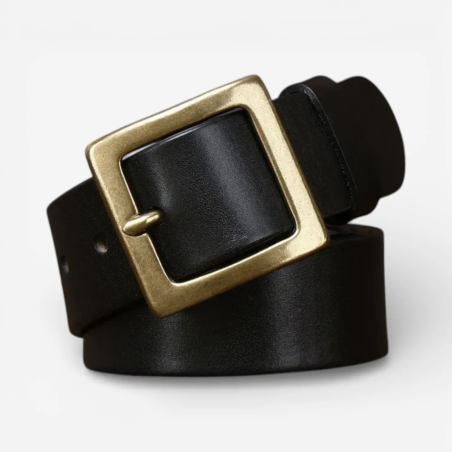 Ceinture en cuir lisse pour homme avec finition mate