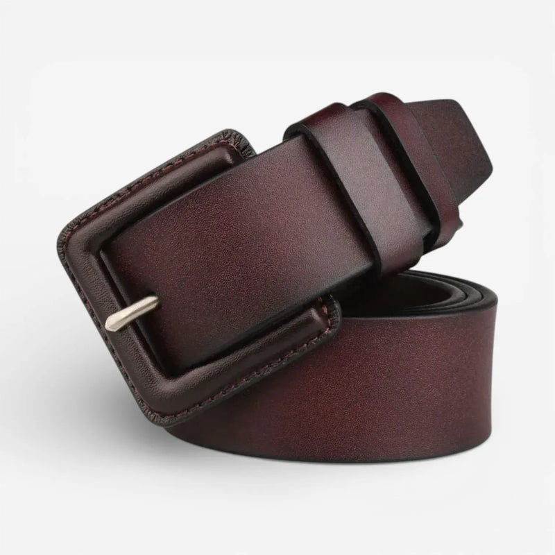 Ceinture pour homme large cuir patiné vintage