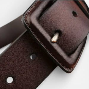 Ceinture pour homme large cuir patiné vintage