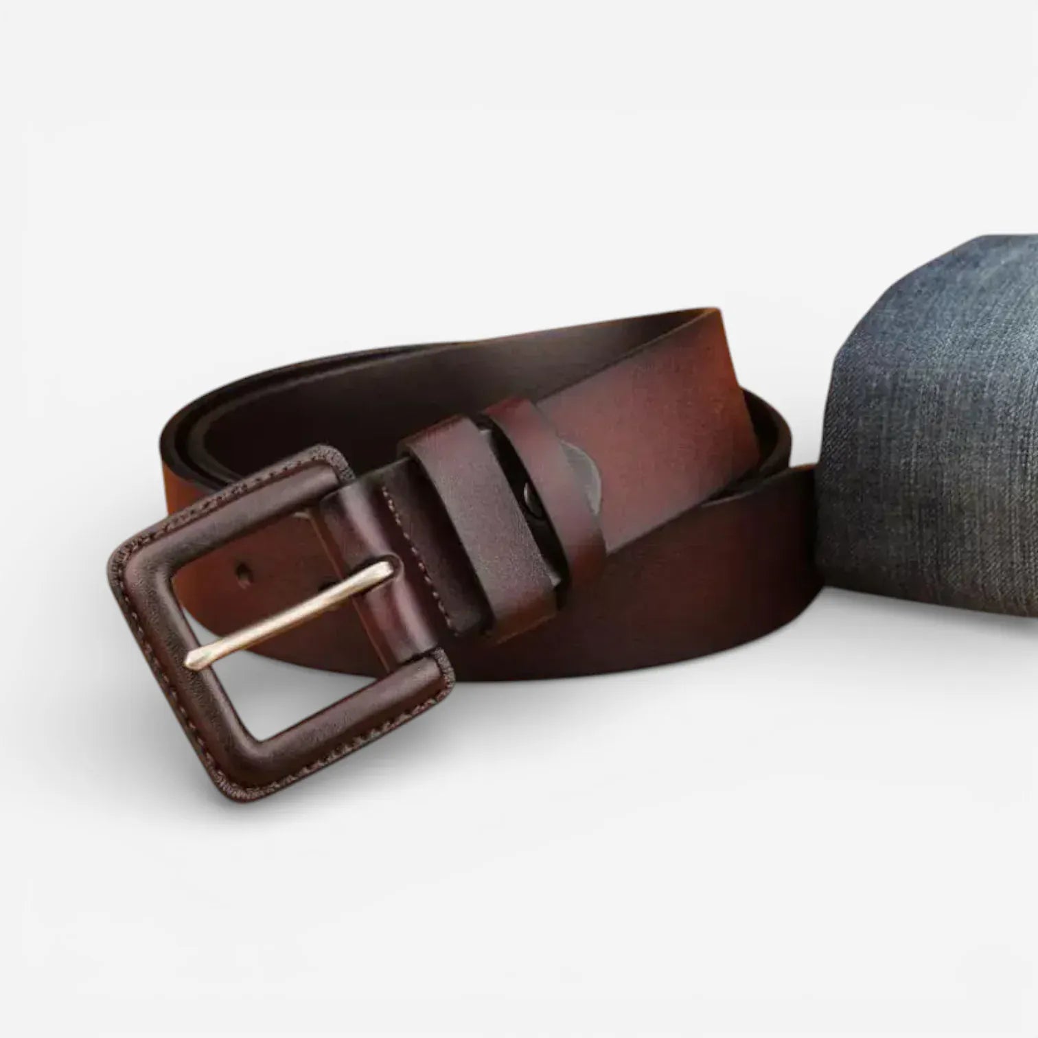 Ceinture pour homme large cuir patiné vintage