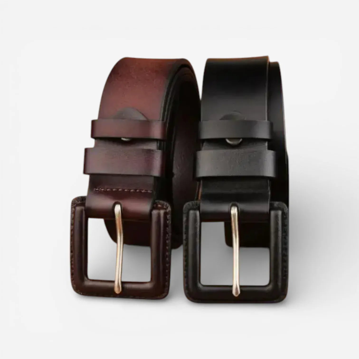 Ceinture pour homme large cuir patiné vintage