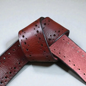 Ceinture pour homme en cuir vintage avec boucle ardillon style brut