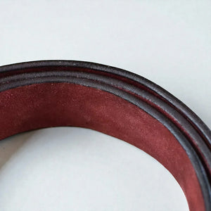 Ceinture pour homme en cuir vintage avec boucle ardillon style brut