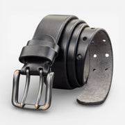 Ceinture en cuir pleine fleur homme avec boucle double ardillon