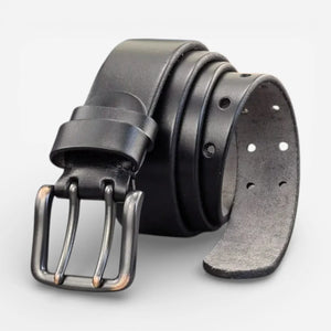 Ceinture en cuir pleine fleur homme avec boucle double ardillon