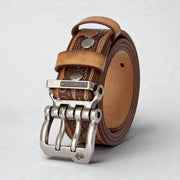Ceinture cuir vintage homme souple avec embossage
