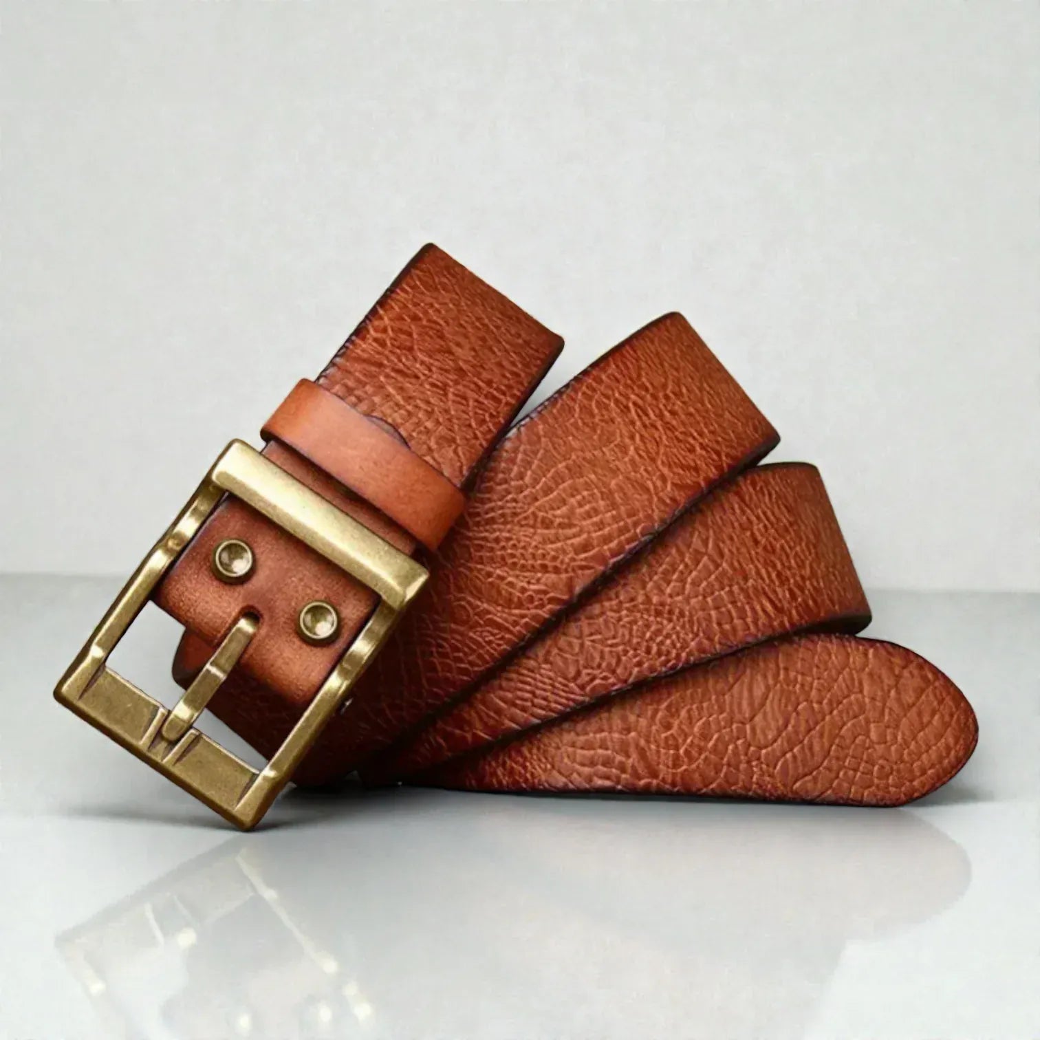 Ceinture pour homme en cuir avec motif animal embossé unique