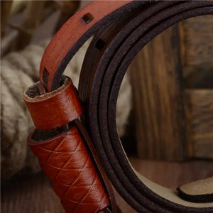 Ceinture pour homme en cuir effet marbré et boucle rectangulaire design