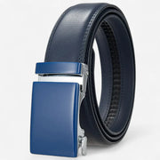 Ceinture pour homme en cuir automatique avec surpiqûres discrètes