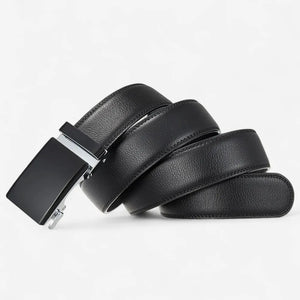 Ceinture pour homme en cuir automatique avec surpiqûres discrètes