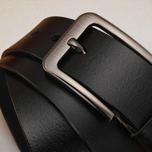 Ceinture pour homme en cuir souple avec couture robuste