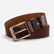 Ceinture pour homme en cuir souple avec couture robuste