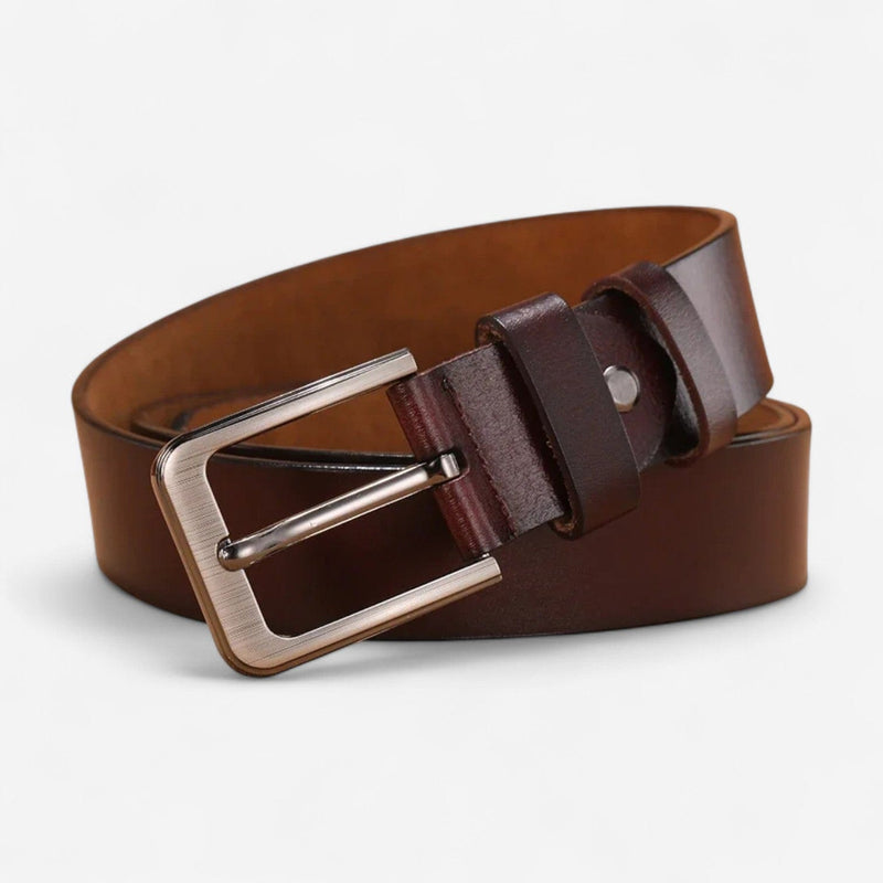Ceinture pour homme en cuir souple avec couture robuste