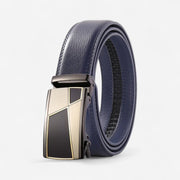 Ceinture pour homme en cuir automatique au design géométrique