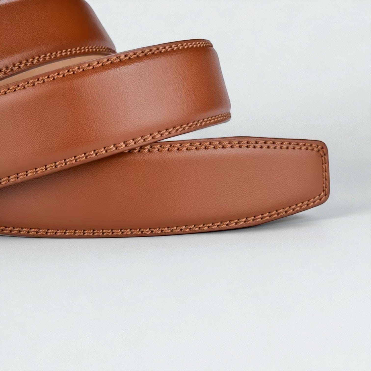 Ceinture pour homme en cuir automatique au design géométrique