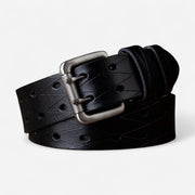 Ceinture pour homme en cuir texturée avec finition brossée élégante