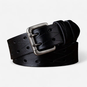 Ceinture pour homme en cuir texturée avec finition brossée élégante