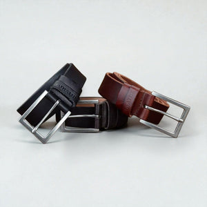 Ceinture pour homme en cuir boucle classique et tannage végétal