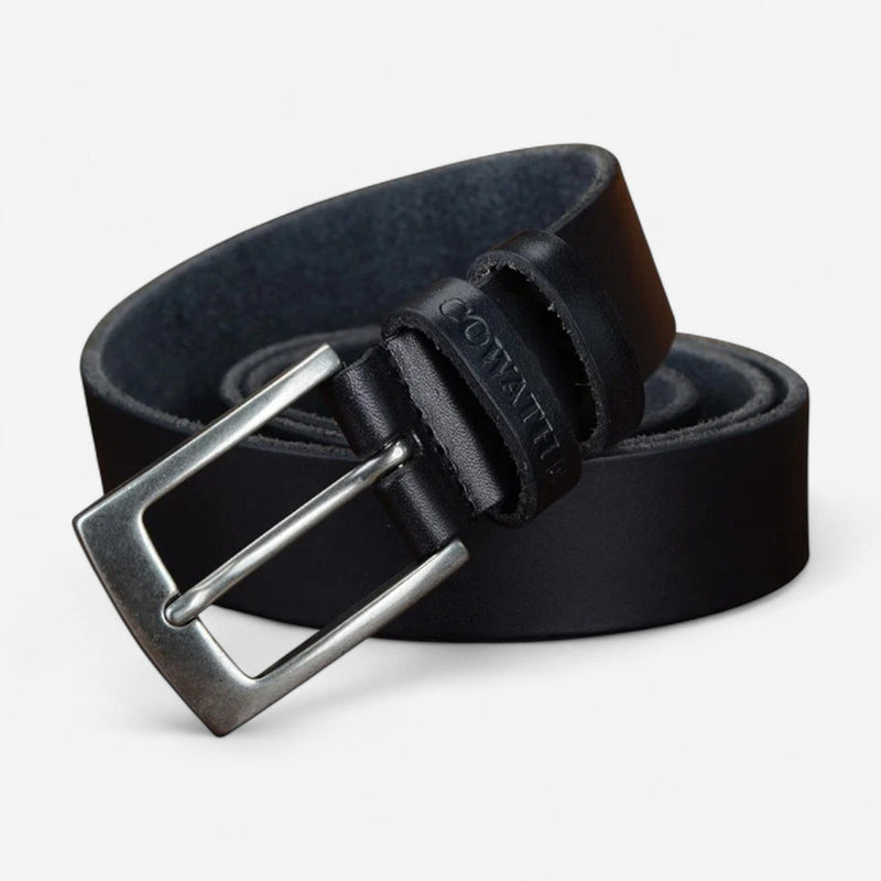 Ceinture pour homme en cuir boucle classique et tannage végétal