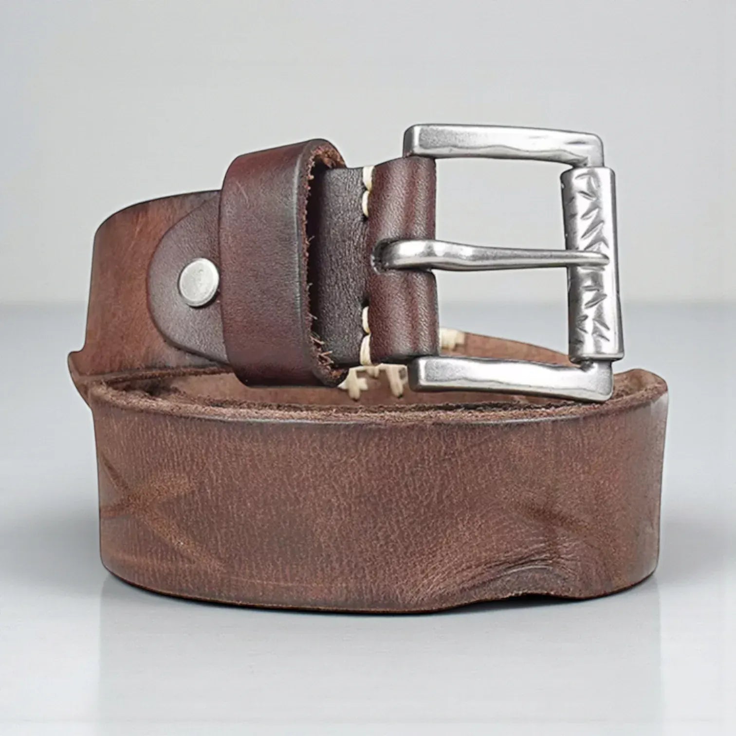 Ceinture en cuir pleine fleur homme patine naturelle et robuste