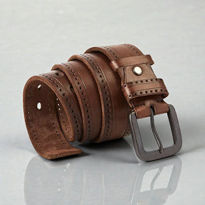 Ceinture pour homme en cuir style casual avec texture