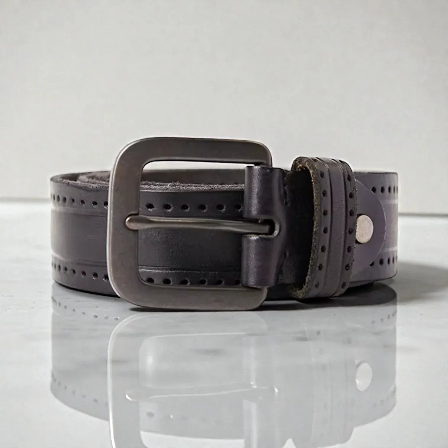 Ceinture pour homme en cuir style casual avec texture