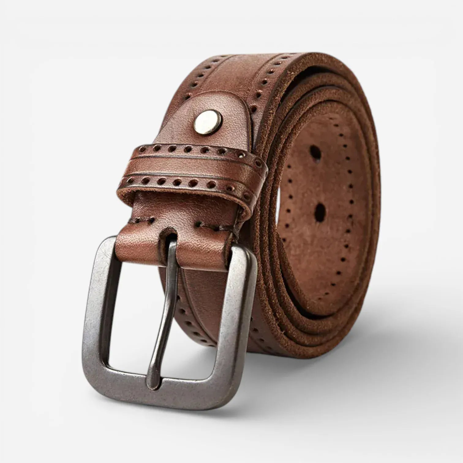 Ceinture pour homme en cuir style casual avec texture