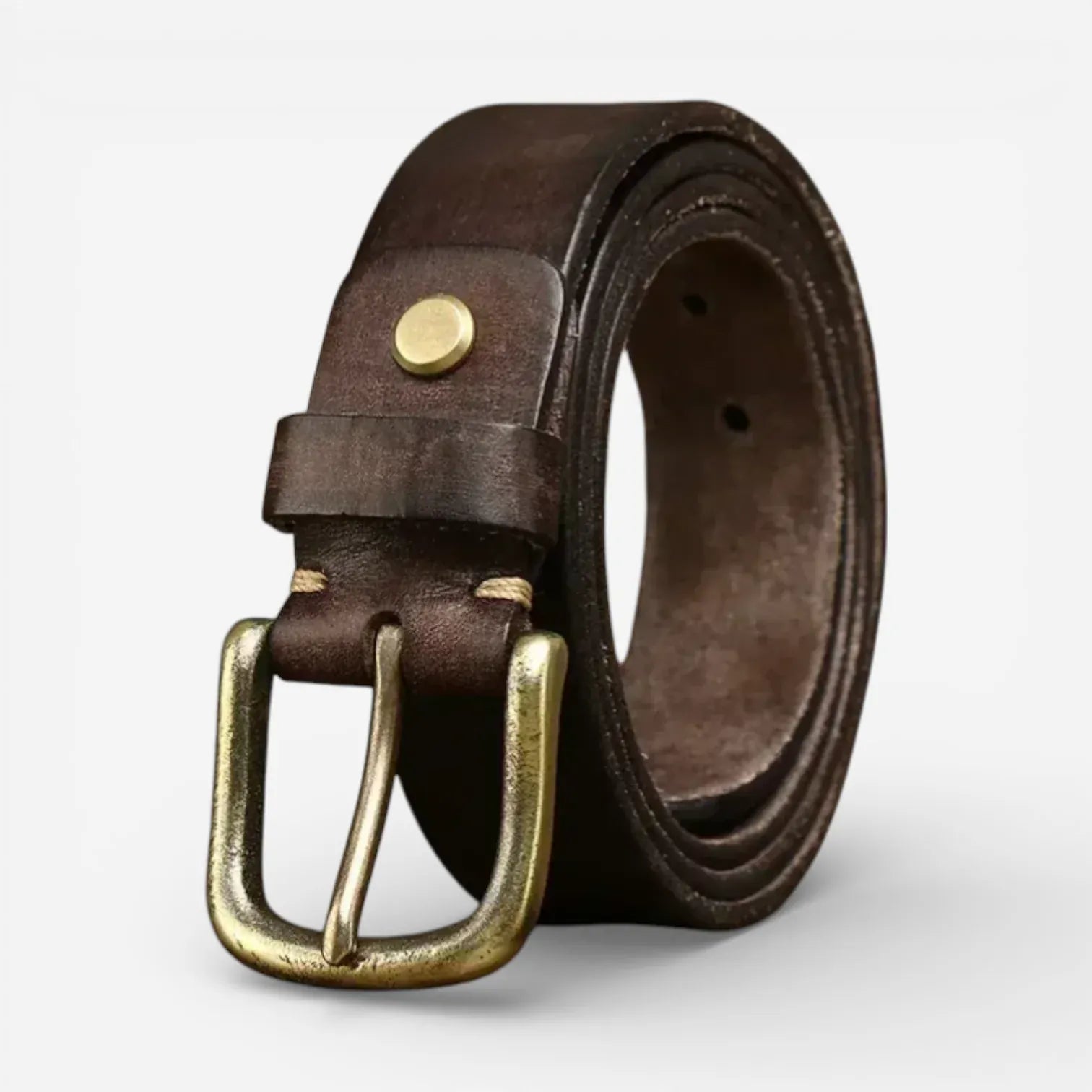 Ceinture pour homme en cuir authentique au style rétro